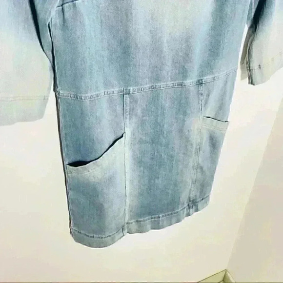 NWT AG Adriano Goldschmied Denim Knit Cocoon Dress in Medium Wash - Picture 7 of 8